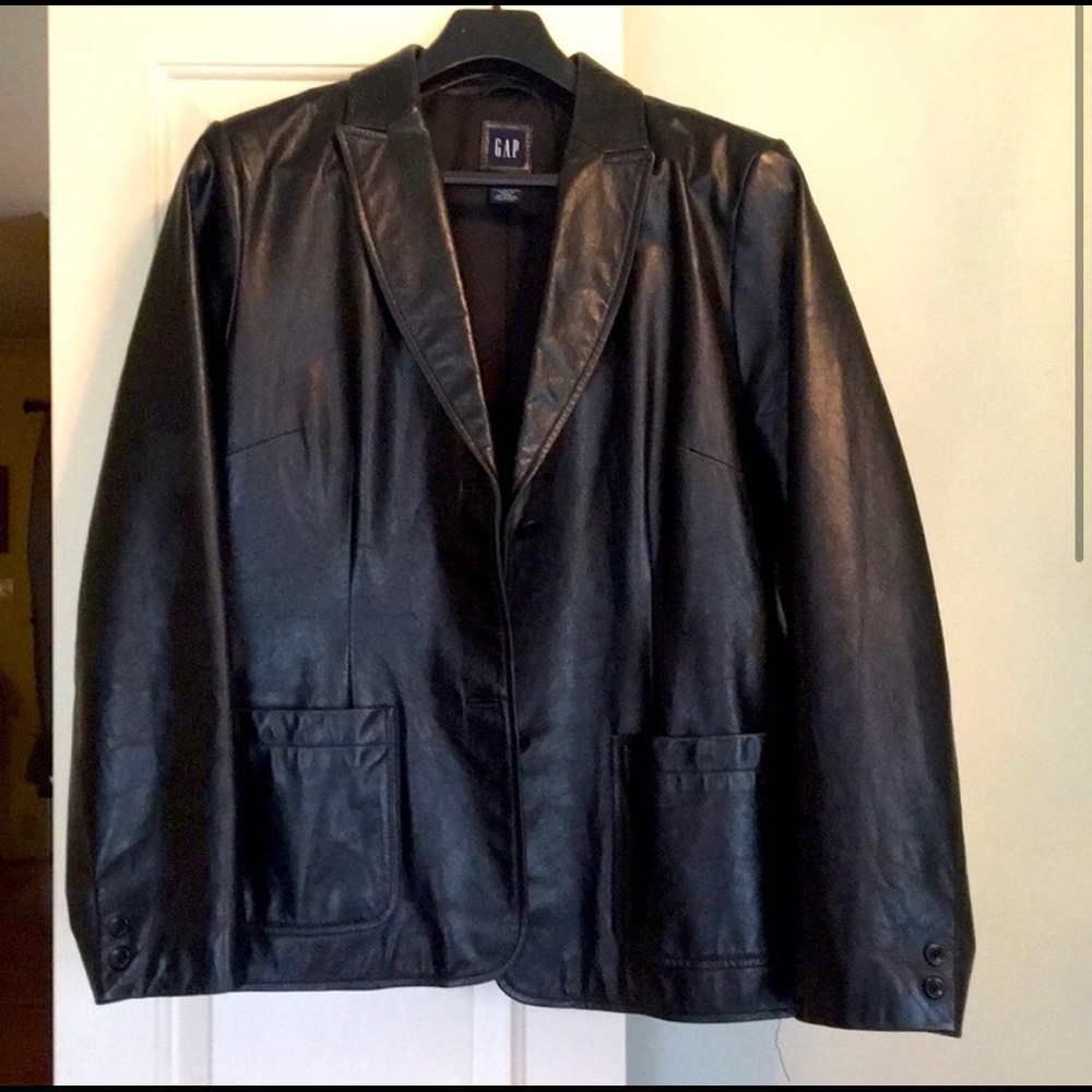 Gap Leather Black Jacket